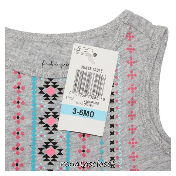 First Impressions Baby Girls' Geo Printed Sleeveless Tunic NWT - Picture 3 of 8